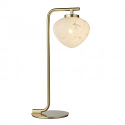 69325-001 Satin Brass Table Lamp with Confetti Glass