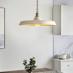 69328-001 Satin Gold Paint Pendant with Matt Warm White Shade