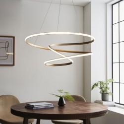 64859-001 Gold & White LED Pendant