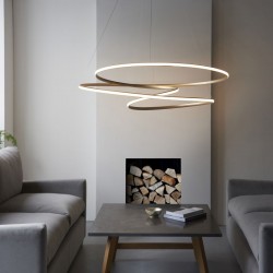 64860-001 Gold & White XL LED Pendant