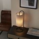 64865-100 Matt Black Table Lamp with Grey Shade