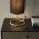 64868-100 Antique Brass Table Lamp with Black Shade