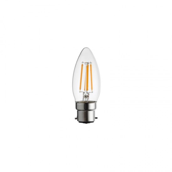 B22 Dimmable Clear Candle LED Bulb 4W