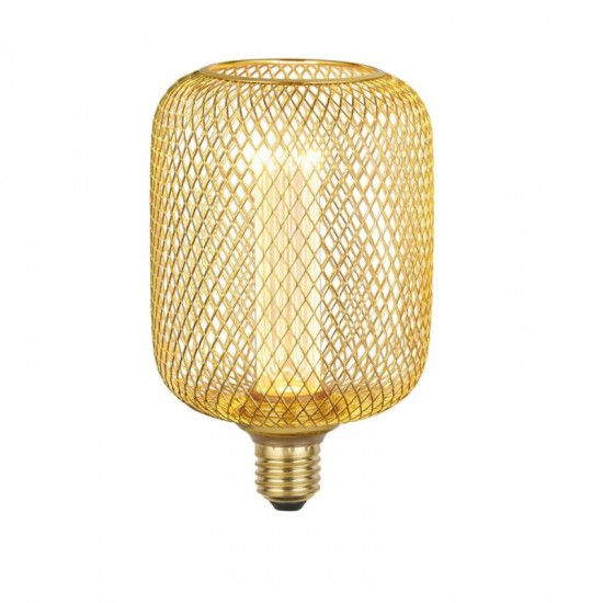 E27 Gold Wire Mesh Drum Shape Bulb 3.5W