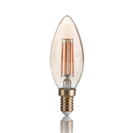 E14 Amber Candle Bulb 4W