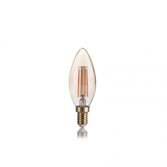 E14 Amber Candle Bulb 4W