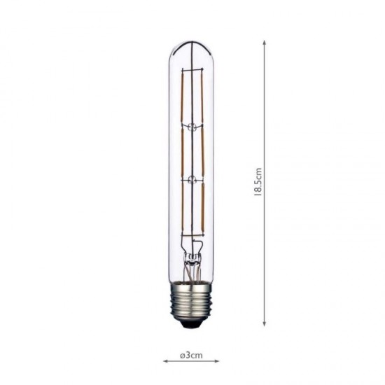 E27 Dimmable Clear Long Bulb 6W