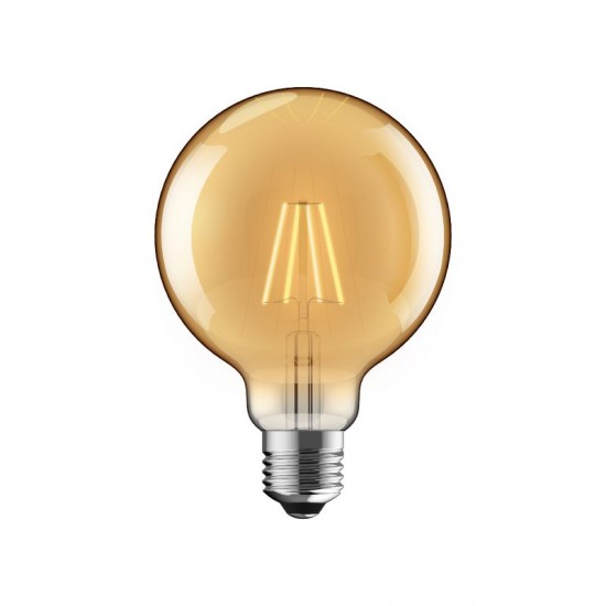 54933-006 Free LED Globe Bulb Included | Clear Glass with Antique Brass Globe Pendant ∅ 30 cm
